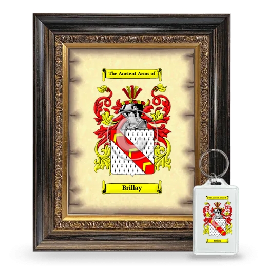 Brillay Framed Coat of Arms and Keychain - Heirloom