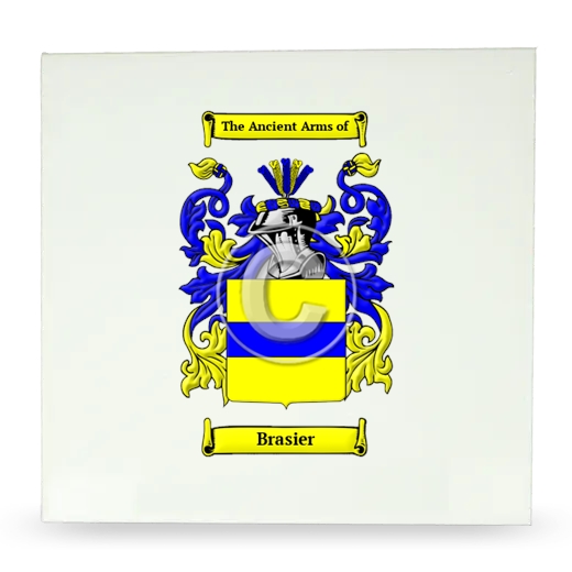 Brasier Large Ceramic Tile with Coat of Arms