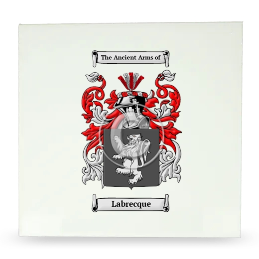 Labrecque Large Ceramic Tile with Coat of Arms