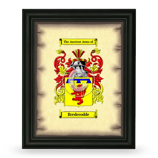 Brederodde Coat of Arms Framed - Black