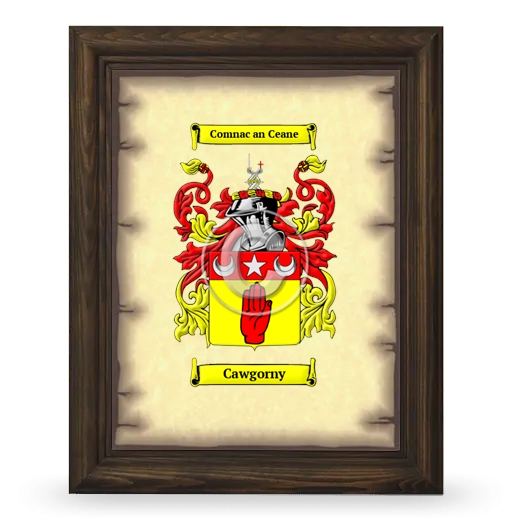 Cawgorny Coat of Arms Framed - Brown