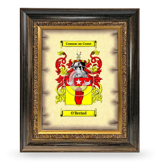 O'Breind Coat of Arms Framed - Heirloom