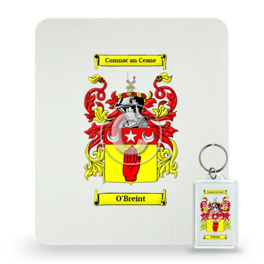 O'Breint Mouse Pad and Keychain Combo Package