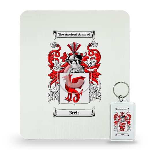 Breit Mouse Pad and Keychain Combo Package