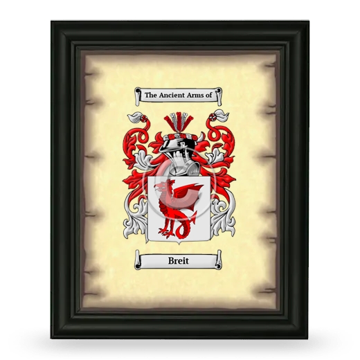 Breit Coat of Arms Framed - Black