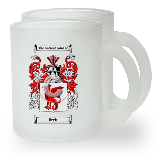 Breit Pair of Frosted Glass Mugs