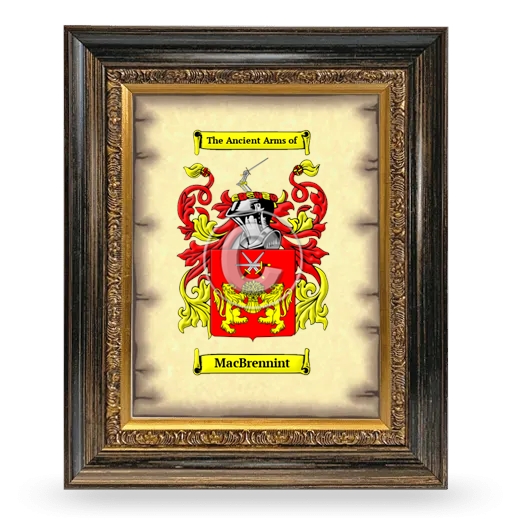 MacBrennint Coat of Arms Framed - Heirloom