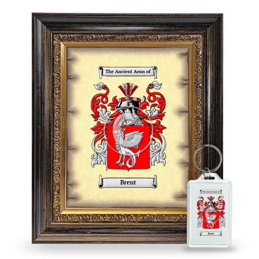 Brent Framed Coat of Arms and Keychain - Heirloom