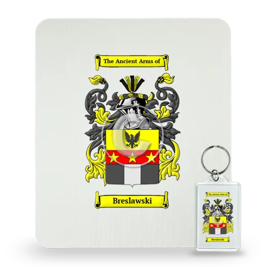 Breslawski Mouse Pad and Keychain Combo Package