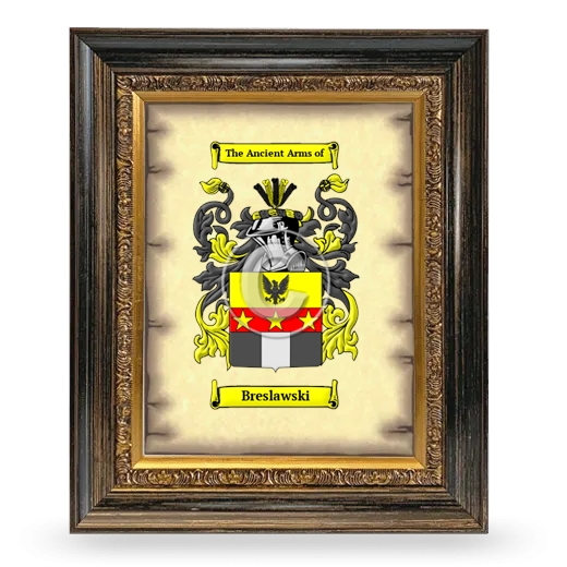 Breslawski Coat of Arms Framed - Heirloom