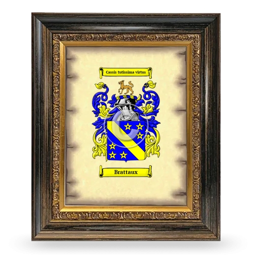 Brattaux Coat of Arms Framed - Heirloom