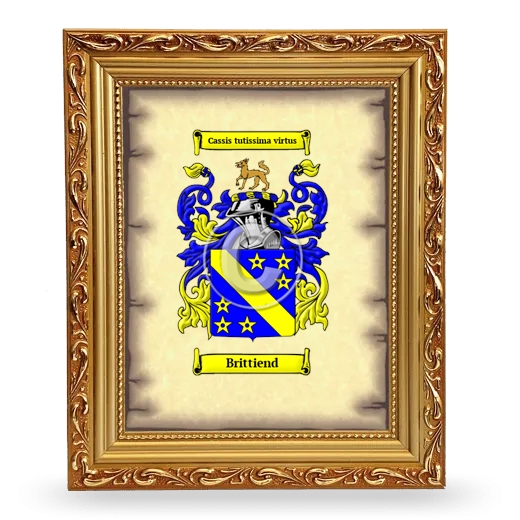 Brittiend Coat of Arms Framed - Gold