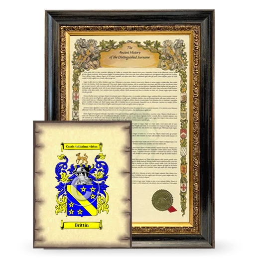 Brittin Framed History and Coat of Arms Print - Heirloom