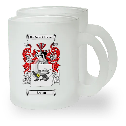 Bretto Pair of Frosted Glass Mugs