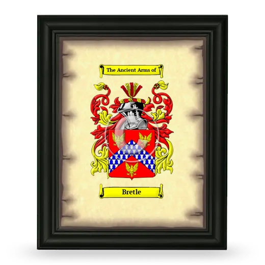Bretle Coat of Arms Framed - Black