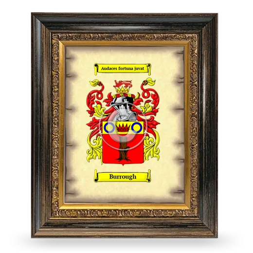 Burrough Coat of Arms Framed - Heirloom