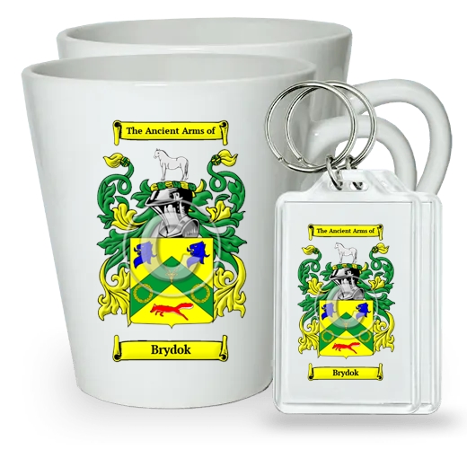 Brydok Pair of Latte Mugs and Pair of Keychains