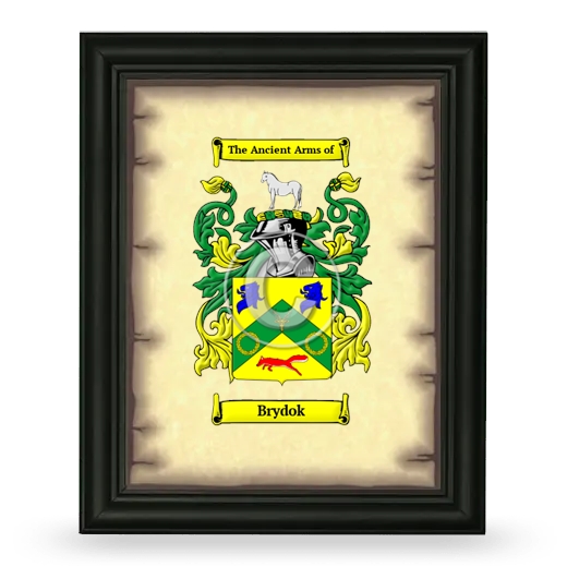 Brydok Coat of Arms Framed - Black