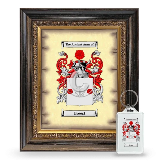 Breest Framed Coat of Arms and Keychain - Heirloom