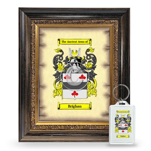 Brighan Framed Coat of Arms and Keychain - Heirloom