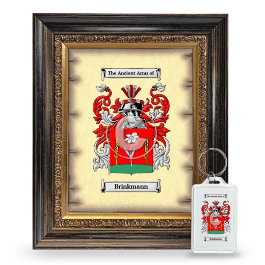 Brinkmann Framed Coat of Arms and Keychain - Heirloom