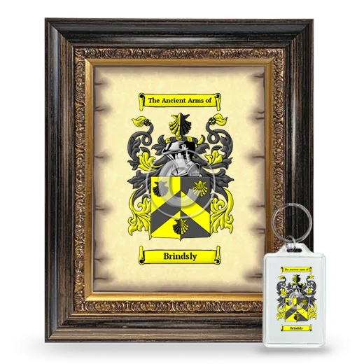 Brindsly Framed Coat of Arms and Keychain - Heirloom