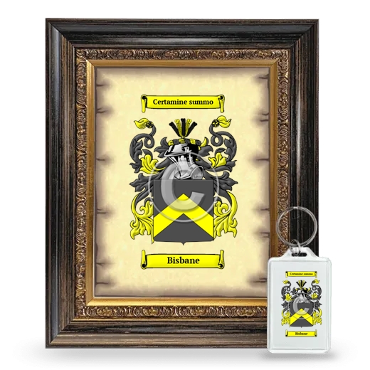 Bisbane Framed Coat of Arms and Keychain - Heirloom