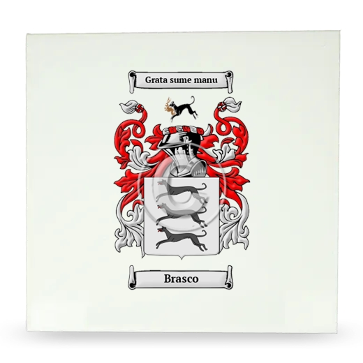 Brasco Large Ceramic Tile with Coat of Arms