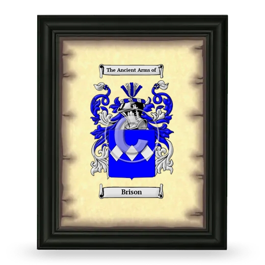 Brison Coat of Arms Framed - Black