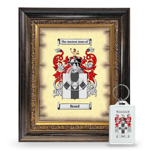 Brord Framed Coat of Arms and Keychain - Heirloom