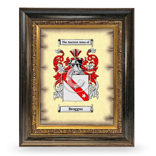 Broggus Coat of Arms Framed - Heirloom