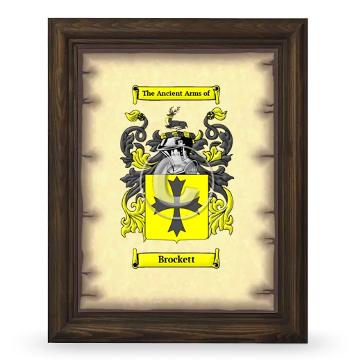 Brockett Coat of Arms Framed - Brown