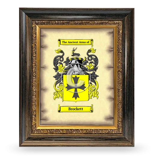 Brockett Coat of Arms Framed - Heirloom