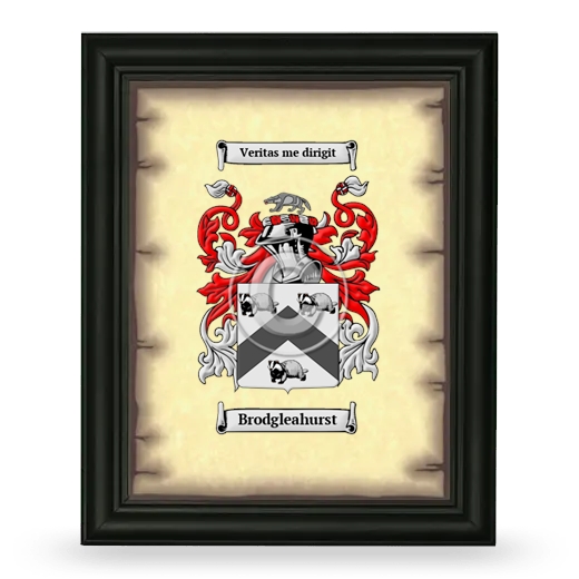 Brodgleahurst Coat of Arms Framed - Black