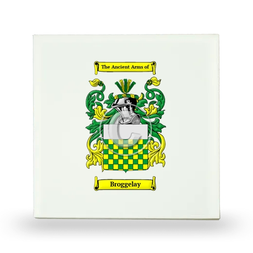 Broggelay Small Ceramic Tile with Coat of Arms