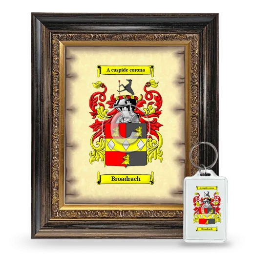 Broadrach Framed Coat of Arms and Keychain - Heirloom