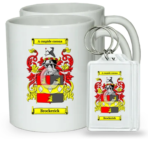 Brockerick Pair of Coffee Mugs and Pair of Keychains