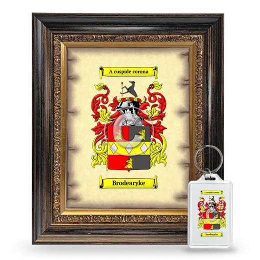 Brodearyke Framed Coat of Arms and Keychain - Heirloom