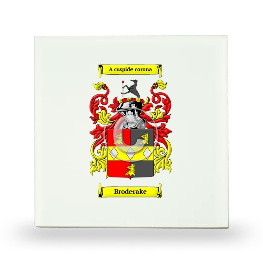 Broderake Small Ceramic Tile with Coat of Arms