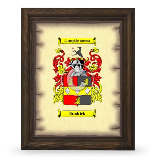 Brodrick Coat of Arms Framed - Brown