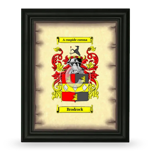 Brodrock Coat of Arms Framed - Black