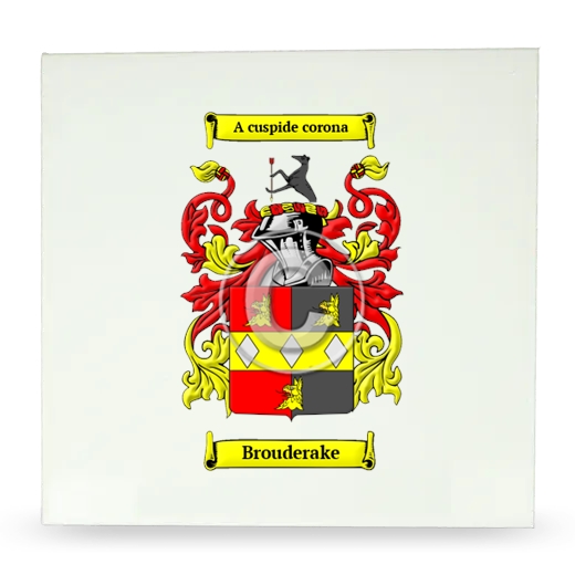 Brouderake Large Ceramic Tile with Coat of Arms