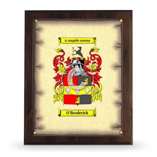 O'Broderick Coat of Arms Plaque