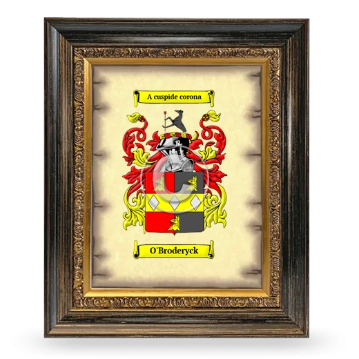 O'Broderyck Coat of Arms Framed - Heirloom