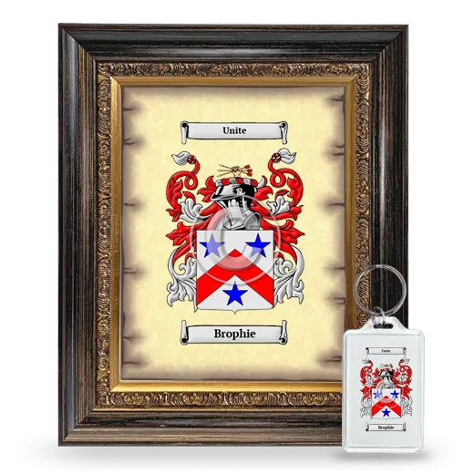 Brophie Framed Coat of Arms and Keychain - Heirloom