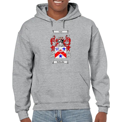 McBrodie Grey Unisex Coat of Arms Hooded Sweatshirt