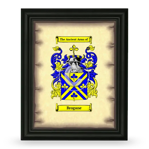 Brogane Coat of Arms Framed - Black