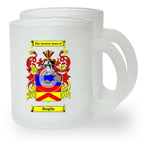 Broglia Pair of Frosted Glass Mugs