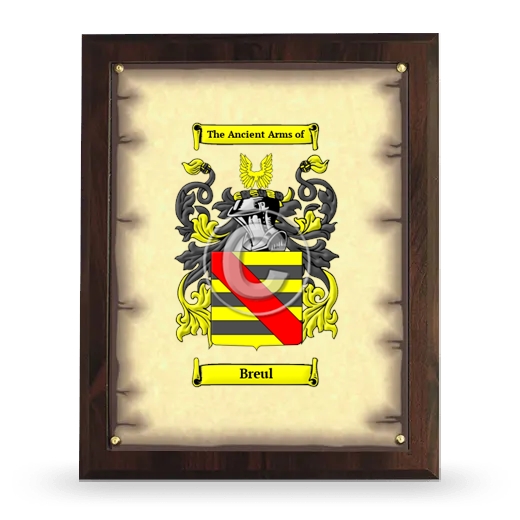 Breul Coat of Arms Plaque
