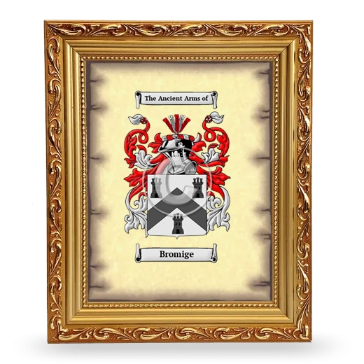 Bromige Coat of Arms Framed - Gold